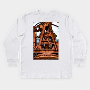 The Old Rusty Ship Crane Kids Long Sleeve T-Shirt